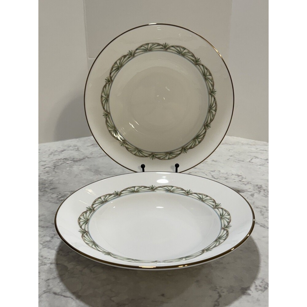 Set of 2 Lenox British Colonial Shutter Rim Soup or Pasta Bowls EUC